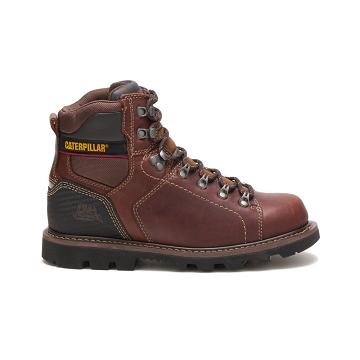 Men's Caterpillar Alaska 2.0 Work Boots Brown | SG2572FM