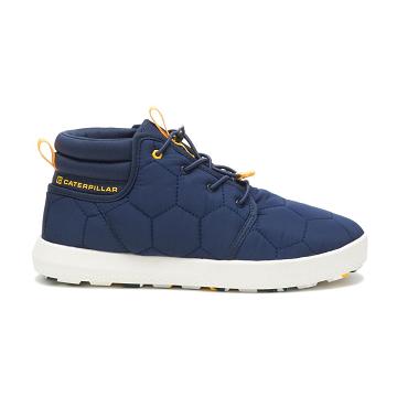 Men's Caterpillar CODE Scout Mid Sneakers Blue | SG2646AP