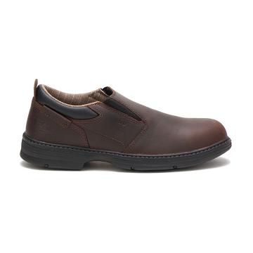 Men's Caterpillar Conclude Steel Toe Work Shoes Coffee | SG2625FM