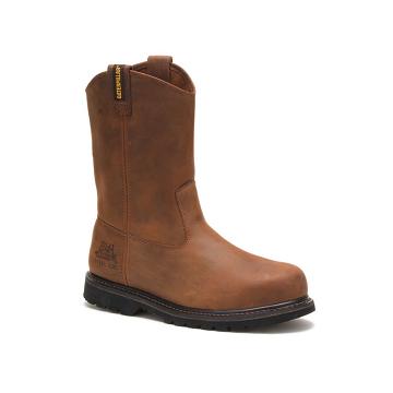 Men's Caterpillar Edgework Steel Toe Work Boots Brown | SG2534MA