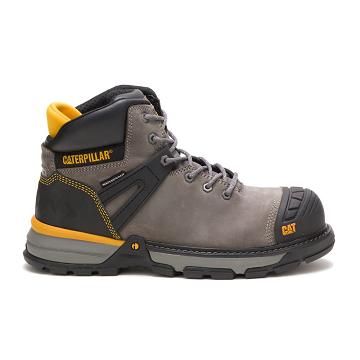 Men's Caterpillar Excavator Superlite Waterproof Carbon Composite Toe Waterproof Boots Grey | SG2495DN