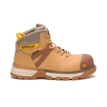 Men's Caterpillar Excavator Superlite Waterproof Carbon Composite Toe Waterproof Boots Brown | SG2497AP