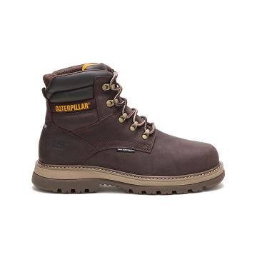 Men's Caterpillar Fairbanks 6" Waterproof Steel Toe Safety Boots Coffee | SG2349EX