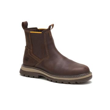 Men's Caterpillar Fairbanks Chelsea Safety Boots Coffee | SG2414HK