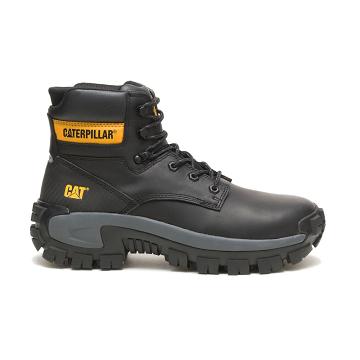 Men's Caterpillar Invader Hi Steel Toe Work Boots Black | SG2599DN