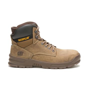 Men's Caterpillar Mobilize Alloy Toe Work Boots Brown | SG2601AP