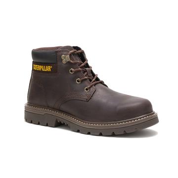 Men's Caterpillar Outbase Steel Toe Work Boots Coffee | SG2585QZ