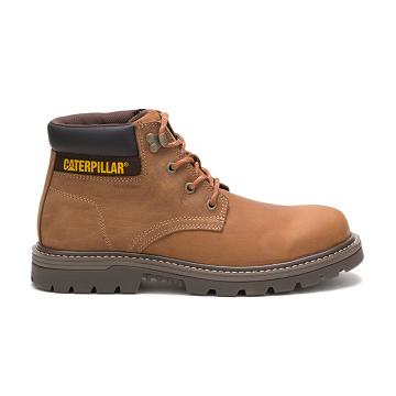Men's Caterpillar Outbase Waterproof Work Boots Brown | SG2581TV