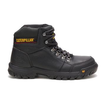 Men's Caterpillar Outline Steel Toe Work Boots Black | SG2564CE
