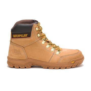Men's Caterpillar Outline Work Boots Brown | SG2555TV