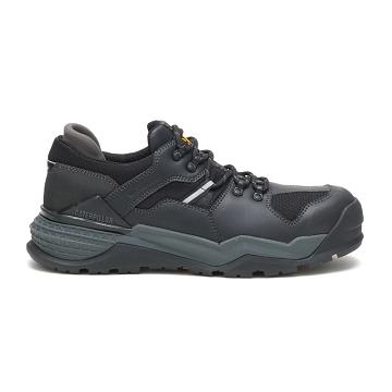 Men's Caterpillar Provoke Lo Waterproof Alloy Toe Work Shoes Black | SG2730BC