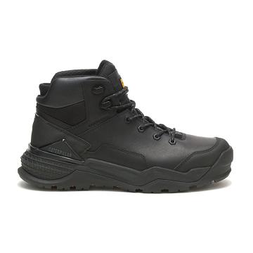 Men's Caterpillar Provoke Mid Waterproof Safety Boots Black | SG2422IS
