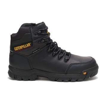 Men's Caterpillar Resorption Waterproof Composite Toe Work Boots Black | SG2579UT