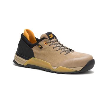 Men's Caterpillar Sprint Suede Alloy Toe Walking Shoes Brown | SG2717AP