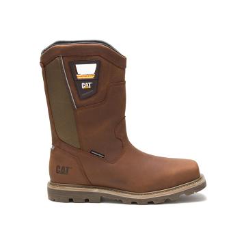 Men's Caterpillar Stillwell Waterproof Steel Toe Work Boots Brown | SG2455QZ