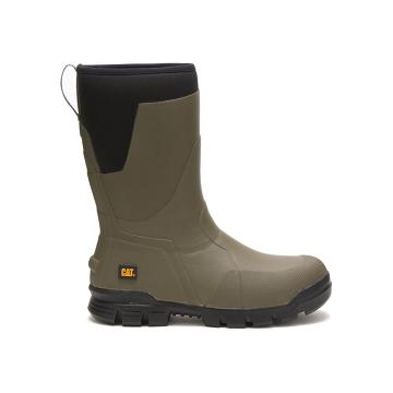 Men's Caterpillar Stormers 11" Work Boots Olive | SG2446PQ