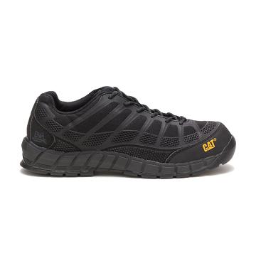 Men's Caterpillar Streamline Composite Toe Work Shoes Black | SG2742SO