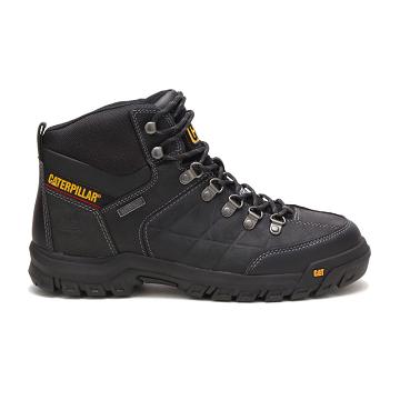 Men's Caterpillar Threshold Waterproof Steel Toe Work Boots Black | SG2567LH
