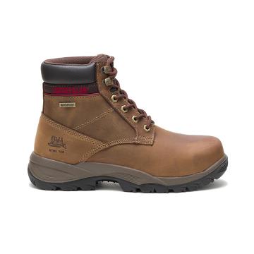 Women's Caterpillar Dryverse 6" Waterproof Steel Toe Work Boots Brown | SG2834JJ