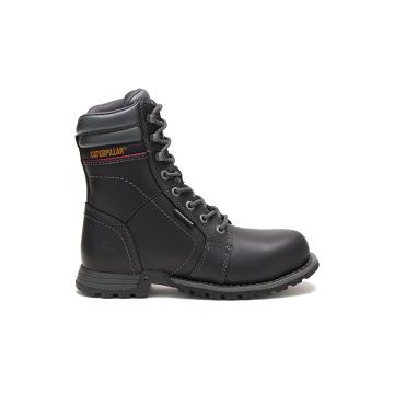 Women's Caterpillar Echo Waterproof Steel Toe Work Boots Black | SG2838FM