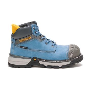 Women's Caterpillar Excavator Superlite Waterproof Carbon Composite Toe Waterproof Boots Blue | SG2818UT