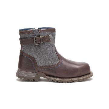 Women's Caterpillar Jace Steel Toe Work Boots Burgundy | SG2789PQ