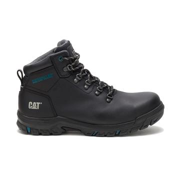 Women's Caterpillar Mae Steel Toe Waterproof Work Boots Black | SG2841AP