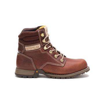 Women's Caterpillar Paisley 6" Work Boots Burgundy | SG2845UT