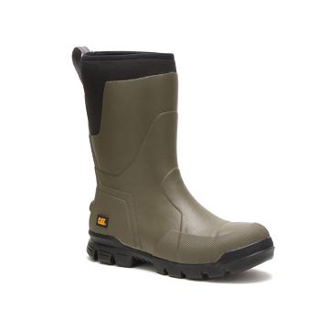 Women's Caterpillar Stormers 11" Steel Toe Work Boots Olive | SG2782NB