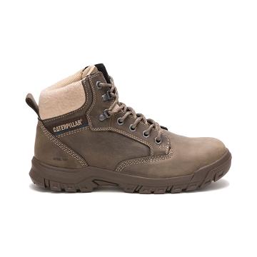 Women's Caterpillar Tess Steel Toe Work Boots Khaki | SG2833KI